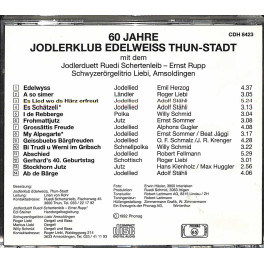 Occ. CD Jodlerklub Edelweiss Thun-Stadt - 60 Jahre