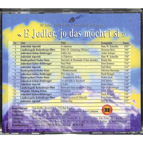 Occ. CD Jodlerklub Alperösli Bad Ragaz - E Jodler, jo das möcht i si
