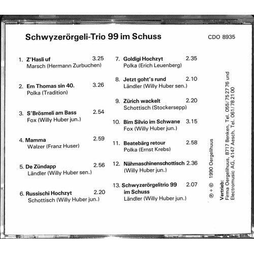 Occ. CD Schwyzerörgeli-Trio 99 im Schuss