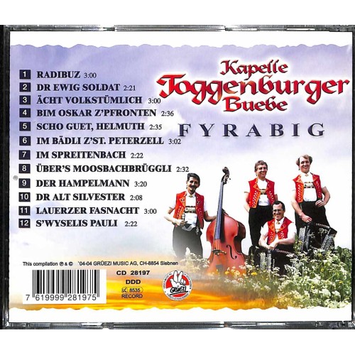 Occ. CD Kapelle Toggenburger Buebe - Fyrabig