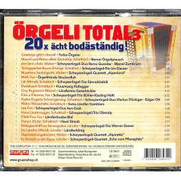 Occ. CD Örgeli Total 3 - 20 x ächt bodäständig! Occ. CD Örgeli Total 3 - 20 x ächt bodäständig!