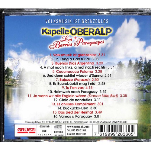 Occ. CD Kapelle Oberalp + Los Barrios Paraguayos - Volksmusik ist grenzenlos