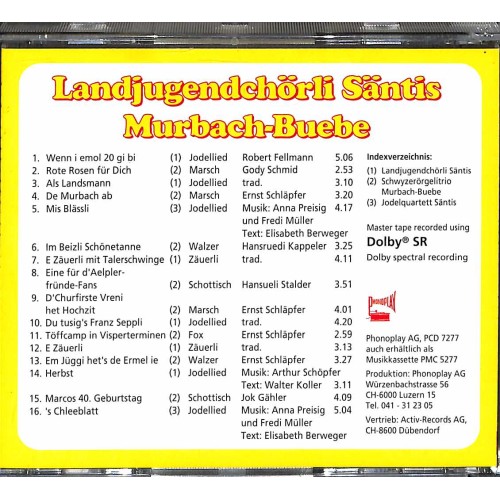 Landjugendchörli Säntis - Murbach-Buebe - s'Johr dör