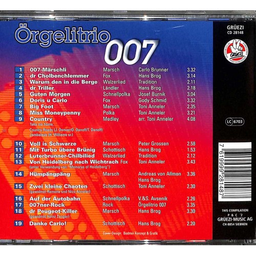 Occ. CD Örgelitrio 007 - Voll is Schwarze