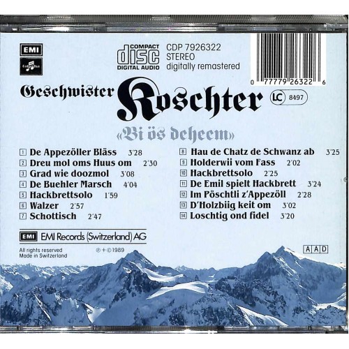 CD Geschwister Koschter - Bi ös deheem