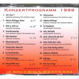 Occ. CD Jodelclub Hochwang Igis-Landquart - Kirchen-Konzert 1999 Ltg. Heinrich Baier