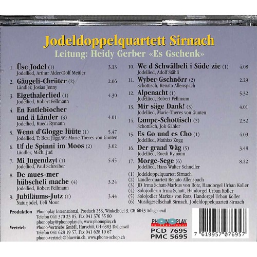 Occ. CD Jodeldoppelquartett Sirnach - Es Gschenk