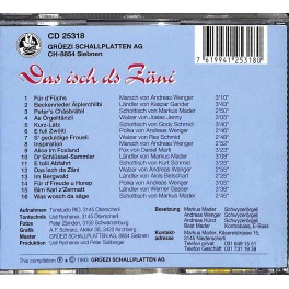 Occ. CD Das isch ds Zäni - 10 Jahre Schwyzerörgeli-Quartett Wahlere Occ. CD Das isch ds Zäni - 10 Jahre Schwyzerörgeli-Quartett Wahlere