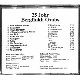 CD 25 Johr Bergfinkli Grabs