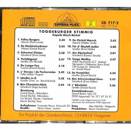 Occ. CD Toggeburger-Stimmig mit de Kapelle Bösch-Büchel Occ. CD Toggeburger-Stimmig mit de Kapelle Bösch-Büchel