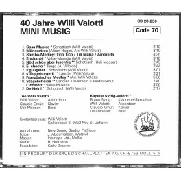 Occ. CD 40 Jahre Willi Valotti - Mini Musig