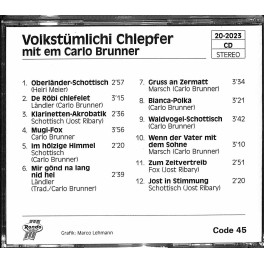 Occ. CD Volkstümlichi Chlepfer mit em Carlo Brunner