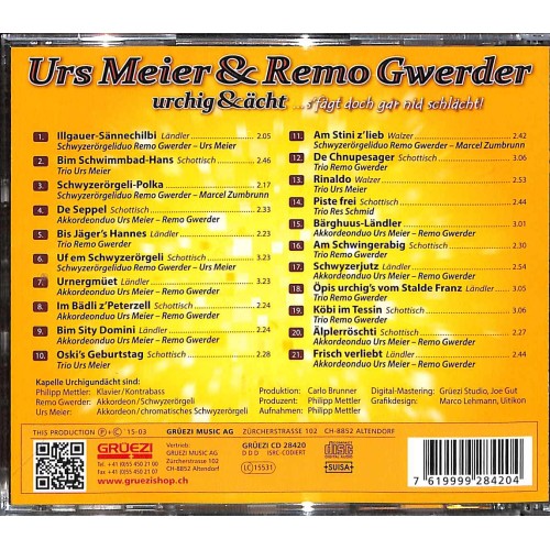 Occ. CD Urs Meier & Remo Gwerder - urchig & ächt