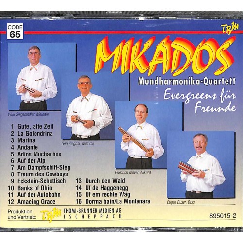 Occ. CD Mikados - Mundharmonika-Quartett - Evergreens für Freunde