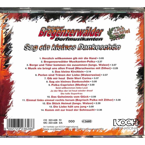 Occ. CD Original Bregenzerwälder Dorfmusikanten - Sag ein kleines Dankeschön