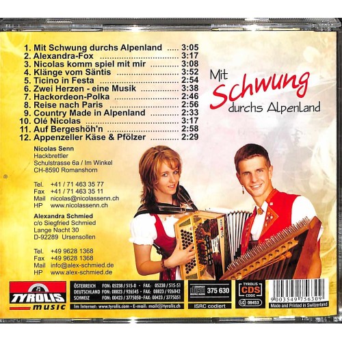 Occ. CD Nicolas Senn, Alexandra Schmied - Mit Schwung durchs Alpenland