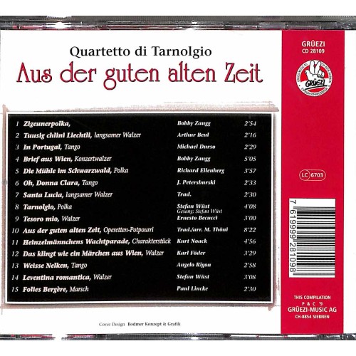 Occ. CD Quartetto di Tarnolgio - Aus der guten alten Zeit