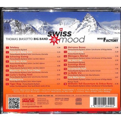 Occ. CD Thomas Biasotto Big Band feat. Carlo Brunner & Lisa Stoll - Swiss Mood