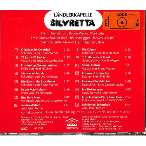 CD-Kopie: Ländlerkapelle Silvretta - E Vollträffer