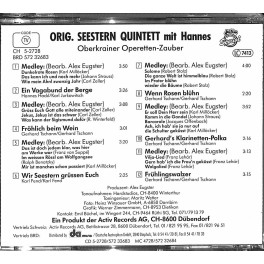 Occ. CD Orig. Seestern Quintett mit Hannes - Oberkrainer Operetten-Zauber Occ. CD Orig. Seestern Quintett mit Hannes - Oberkrainer Operetten-Zauber