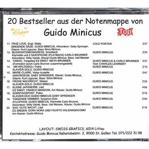 Occ. CD 20 Bestseller aus der Notenmappe von Guido Minicus