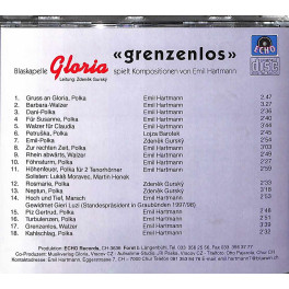 CD-Kopie Blaskapelle Gloria spielt Kompositionen von Emil Hartmann - grenzenlos