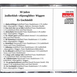 Occ. CD 30 Jahre Jodlerklub Alpenglühn Wiggen - Es Gschänkli