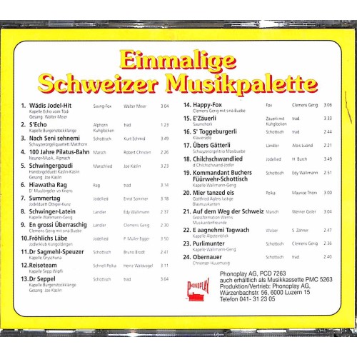 Occ. CD Einmalige Schweizer Musikpalette - diverse