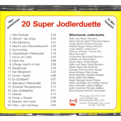 Occ. CD 20 Super Jodlerduette - diverse
