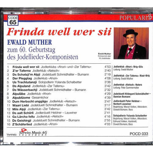 CD Frinda well wer sii - Ewald Muther zum 60.