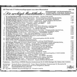 Occ. CD Die urchigä Muotithaler - 17 Volksmusikgruppen spielen singen jodeln