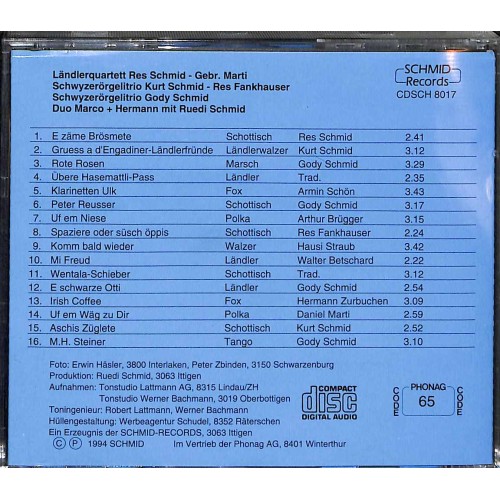 CD Res Schmid-Gebr.Marti, Kurt Schmid-Res Fankhauser, Gody Schmid, Marco+Hermann