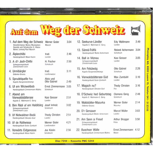 CD-Kopie:  Auf dem Weg der Schweiz - 10 Ländlerformationen