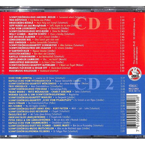 Occ. CD 40 Kapelle mit 40 rassige und urchige Tänzli - Schwyzerörgeli muesch es eifach ha  2CD