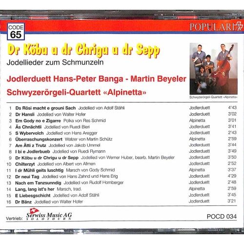 Occ. CD dr Köbu u dr Chrigu u dr Sepp - Jodelduett Banga-Beyeler