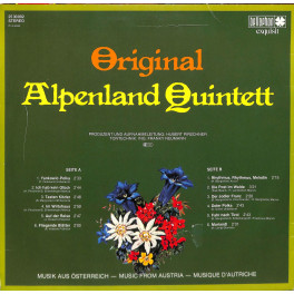 LP Original Alpenland Quintett - Yankowic-Polka, Auf der Reise u.a.
