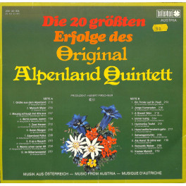 LP Original Alpenland Quintett - Wir feiern Jubiläum