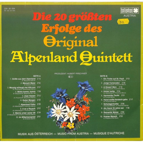 LP/CD Original Alpenland Quintett - Die 20 grössten Erfolge