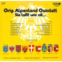 CD-Kopie von Vinyl: Original Alpenland Quintett - Sie lasst uns nit...