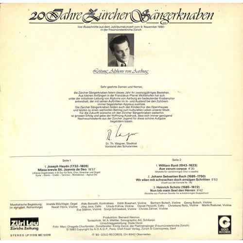 CD Zürcher Sängerknaben - 20 Jahre