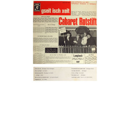 Occ. LP Vinyl: Cabaret Rotstift - gseit isch xeit