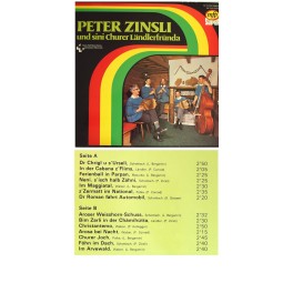 Occ. LP Vinyl: Peter Zinsli und sini Churer Ländlerfründa