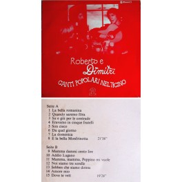 Occ. LP Vinyl: Roberto e Dimitri - Canti populari nel Ticino 2