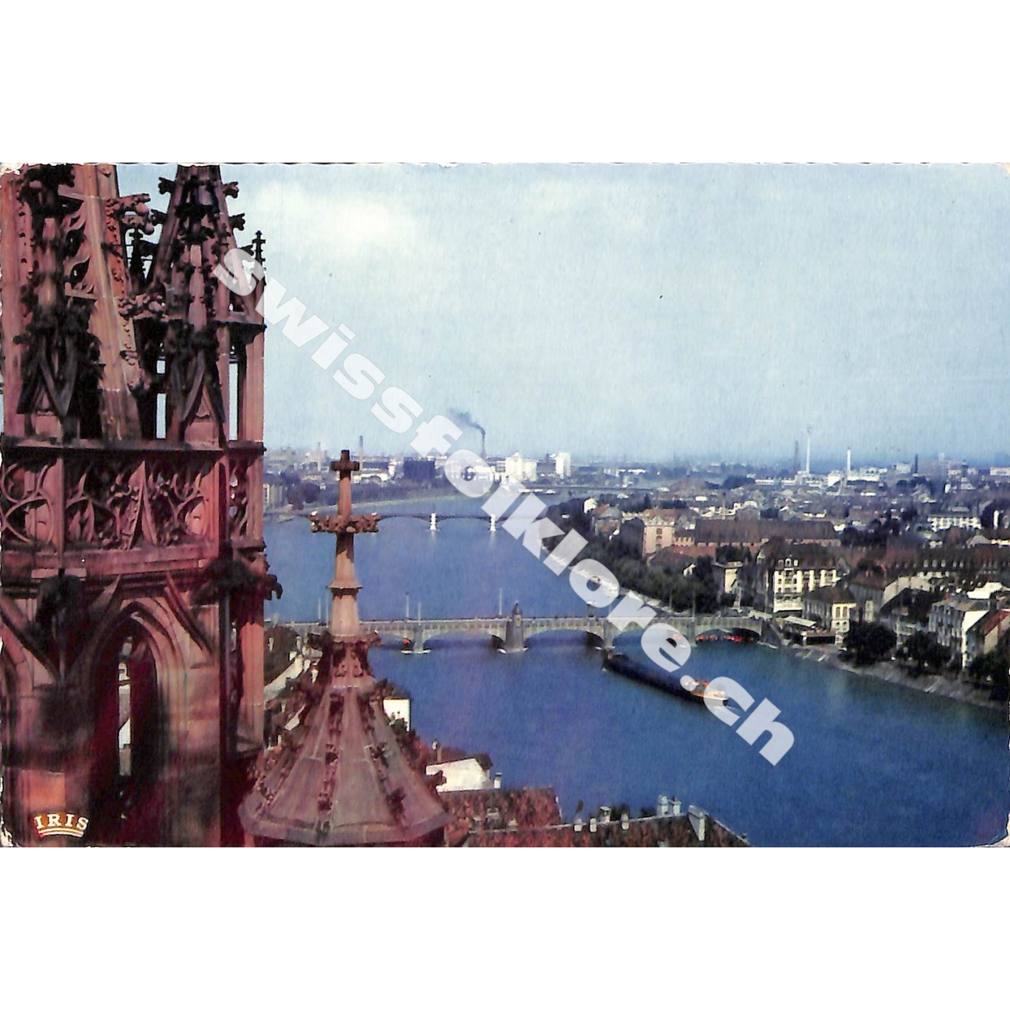 Postkarte: Basel - Blick vom Münster auf den Rhein Postkarte: Basel - Blick vom Münster auf den Rhein
