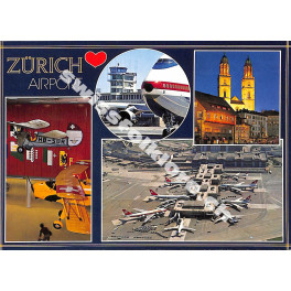 Postkarte: Zürich Airport - Flughafen Zürich