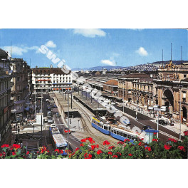 Postkarte: Zürich der Bahnhofplatz
