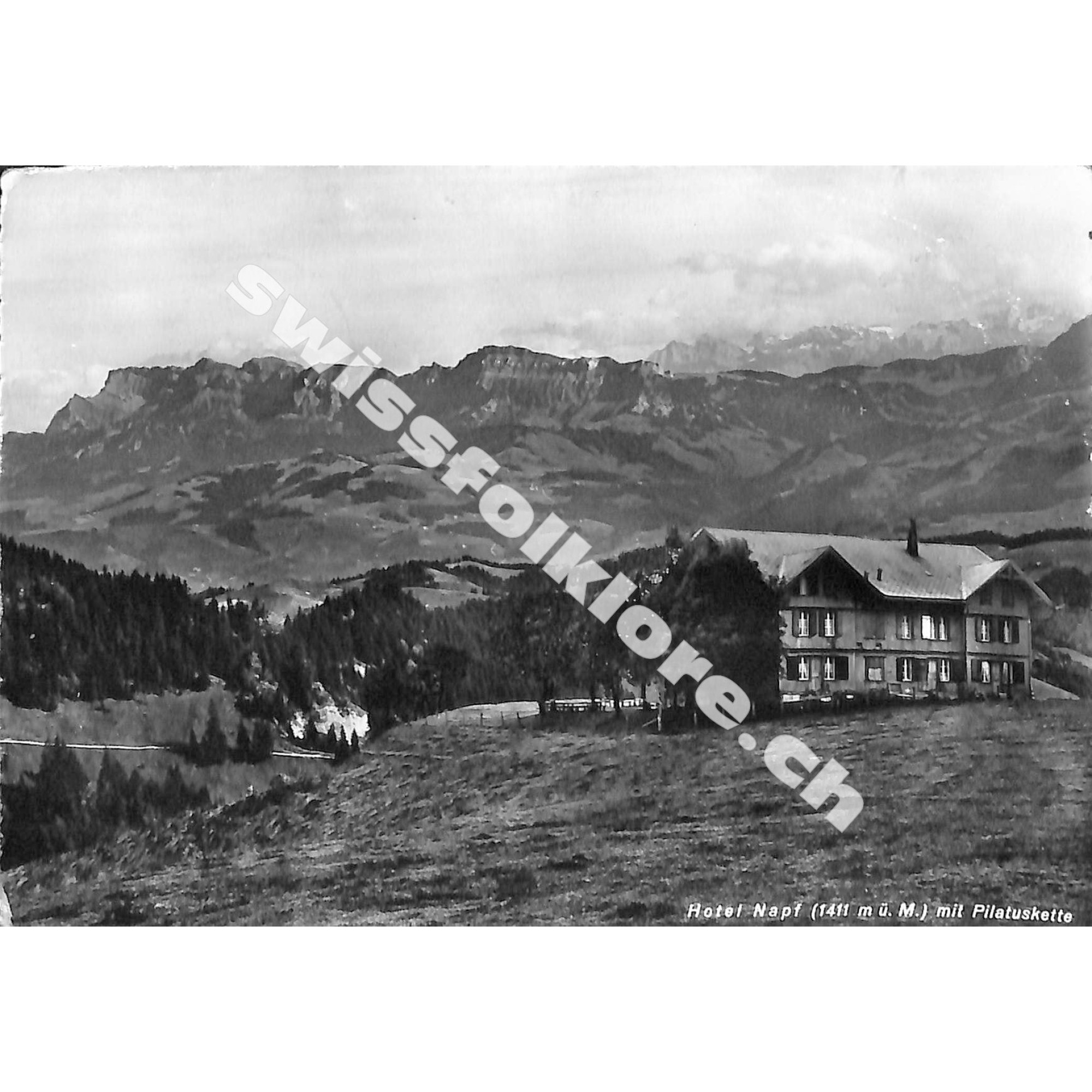 Postkarte: Luzern Hotel Napf mit Pilatuskette Postkarte: Luzern Hotel Napf mit Pilatuskette