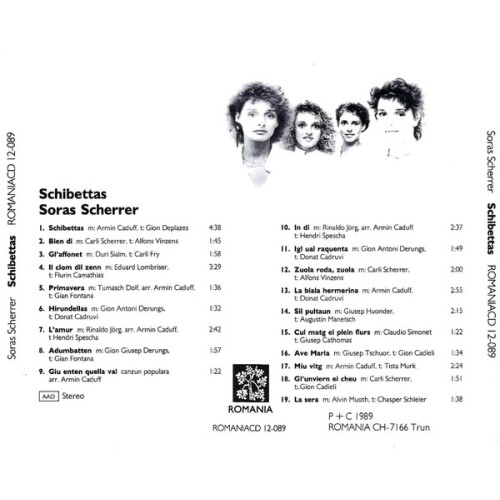 CD Soras Scherrer - Schibettas cant dalla Surselva