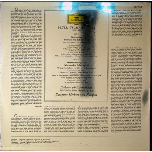 CD: Peter Tschaikowsky - Berliner Philharmoniker • Herbert von Karajan – Schwanensee (Swan Lake) / Dornröschen-1972