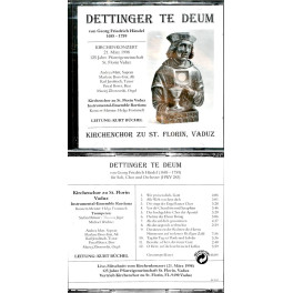 CD Dettinger te deum - Kirchekonztert 1998 St. Florin Vaduz